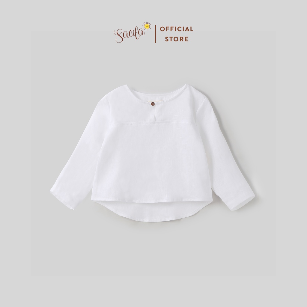Bộ Quần Áo Cho Bé Trai | SAOLA KIDS CLOTHING | Chất Liệu Linen Và Nhung Tăm Cao Cấp | 2 Màu | 1-6 Tuổi | CB005