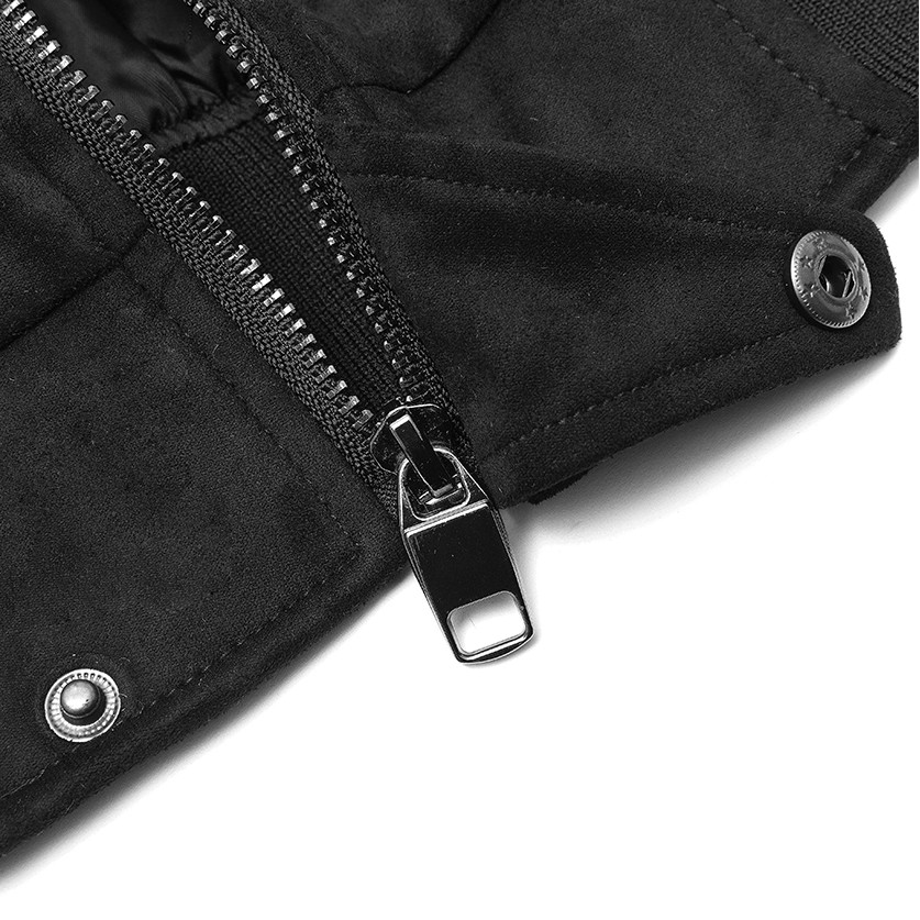 Áo Khoác Bomber ICON DENIM Chất Da Lộn Tay Phối Túi Hộp | BigBuy360 - bigbuy360.vn