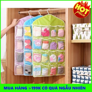 Túi treo đồ 16 ngăn đa năng tiện ích - Combo 2  túi treo đồ 16 ô