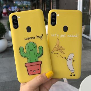 Ốp điện thoại TPU silicon mềm chống sốc in họa tiết hoạt hình dành cho Samsung Galaxy A11