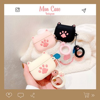 🔥Vỏ Bảo Vệ Tai Nghe Hình chân Mèo Màu Be-Hồng-Đen🔥 Phù Hợp Với Airpods Pro Siêu Cute Dễ Thương