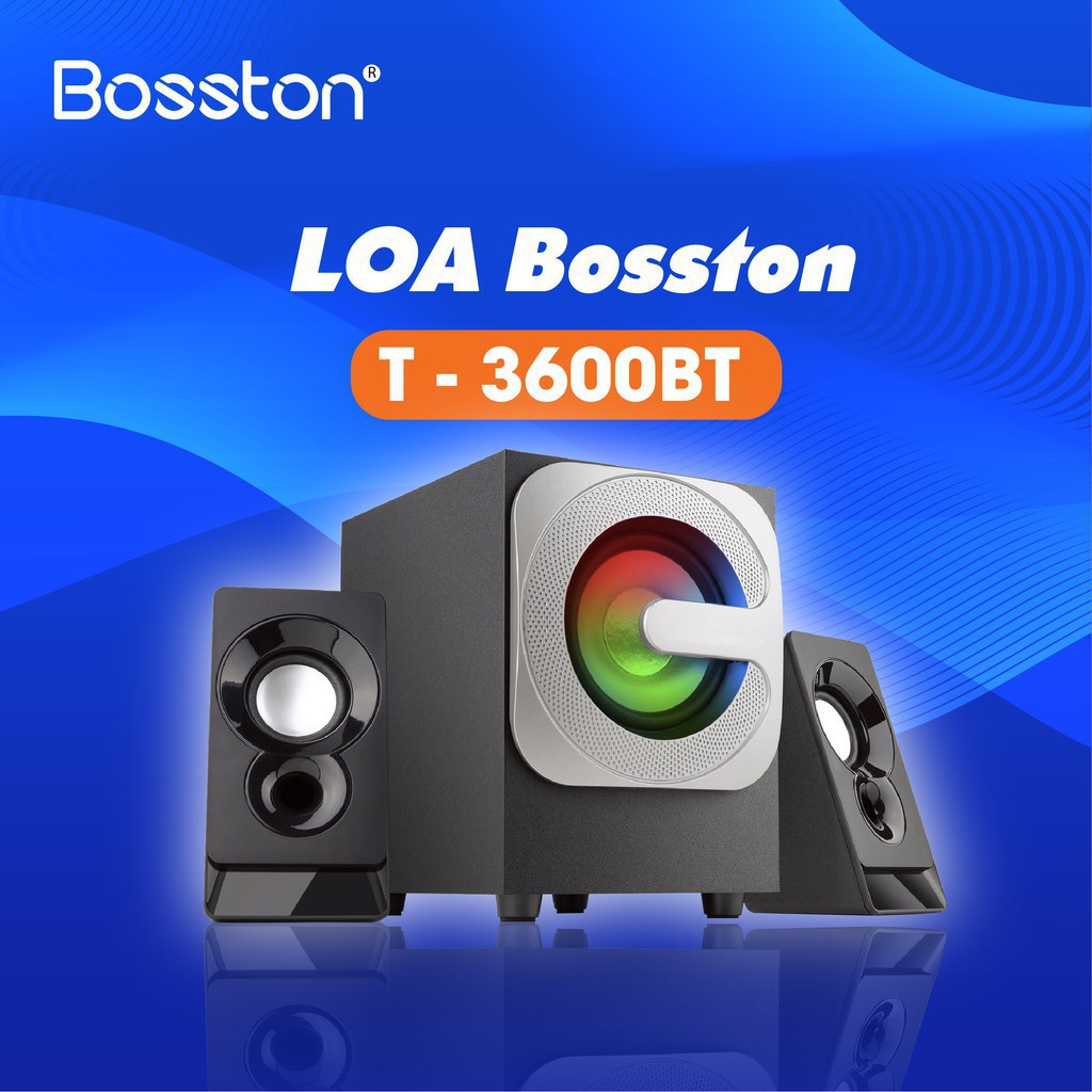 Loa Vi Tính BOSTON T3600 Loa Máy Tính Hiệu Ứng Đèn LED 7 Màu - Âm Thanh HD Chất Lượng Cao !