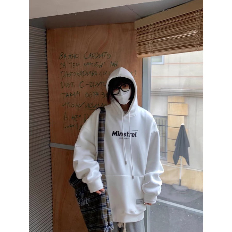 Áo khoác hoodie nỉ bông MINSTREL form rộng ZZ unisex