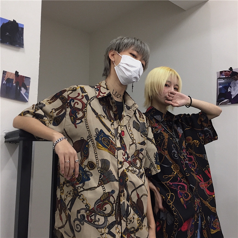 Áo Sơ Mi Nam Ngắn Tay Dáng Rộng Họa Tiết Hoa Hawaii 2023