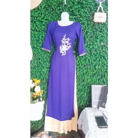 Thanh lý bộ áo dài voan xanh