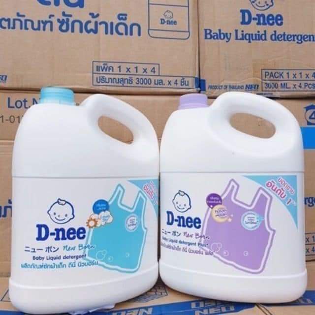 Nước giặt dnee xanh 3L mẫu mới nắp Neo chính hãng thái lan