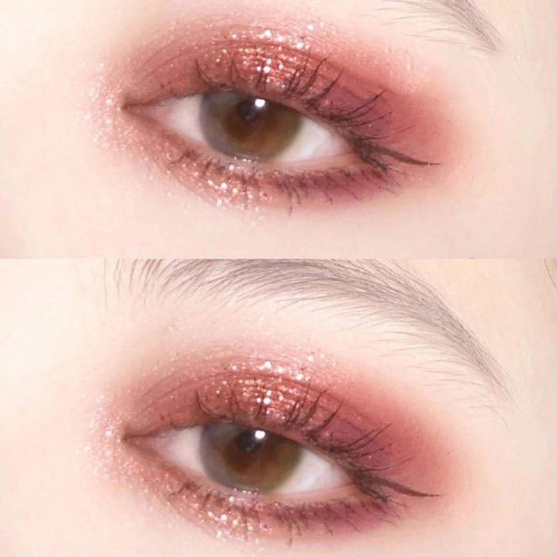 [Hàng mới về] Bảng phấn mắt 4 màu trang điểm hiệu ứng lì lấp lánh tự nhiên lâu trôi chống thấm nước