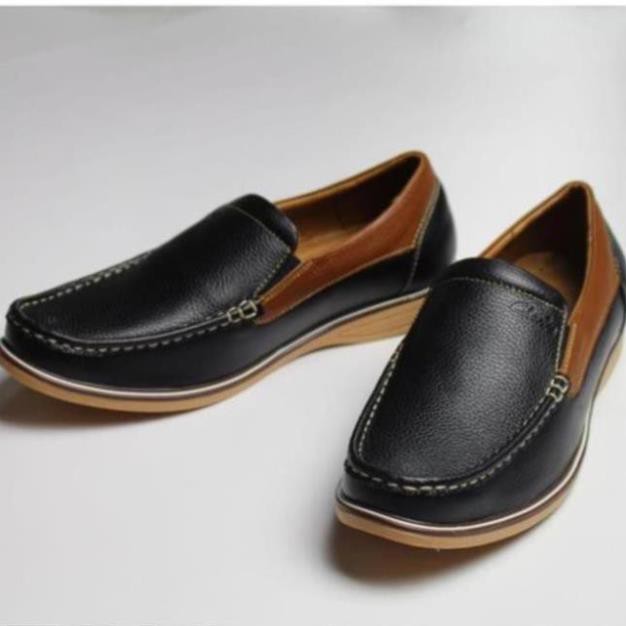 [Sale 3/3]Giày Lười Da Bò Nam Clarks . Giày Mọi Hàng Việt Nam Xuất Khẩu -pi9 *