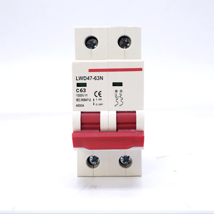 Át 1 chiều aptomat cb 1000V DC bảo vệ quá tải cho pin năng lượng mặt trời 16A/20A/25A/32A/40A/63A Thiết bị điện giá tốt
