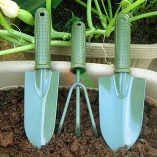 Bộ dụng cụ làm vườn 3 món (thép xanh)
