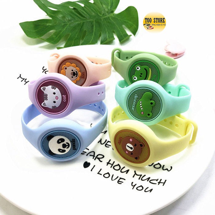 Vòng Đeo Tay Đuổi Muỗi Cho Bé Có Đèn Phát Sáng Dễ Thương Hình Đồng Hồ For Kid TOO-STORE