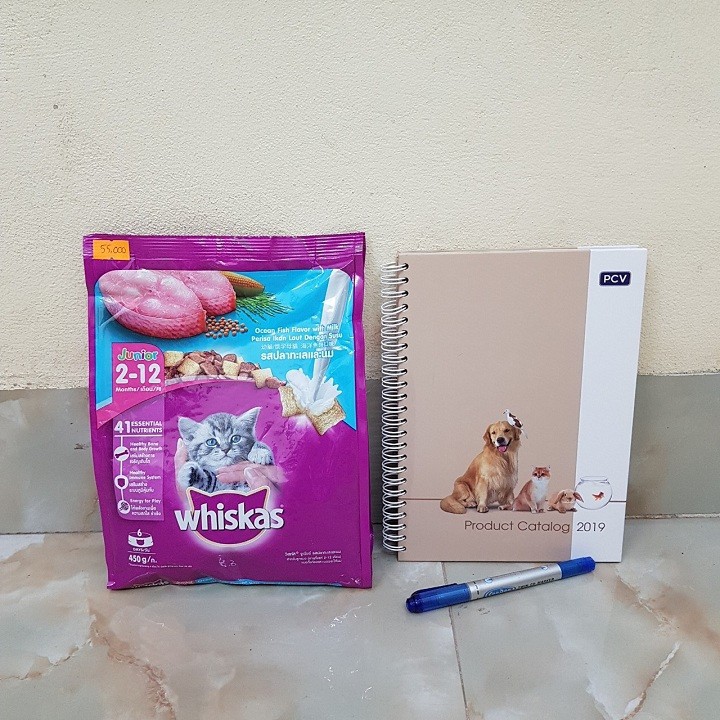 Thức ăn mèo con Whiskas vị cá biển - 450g