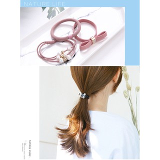Túi12 Dây Cột Tóc Mềm Không Mùi Không Đứt Tóc Dễ Cột Còn Màu Hồng Đậm,Hồng Lợt,Xanh Đậm,Xanh Lợt