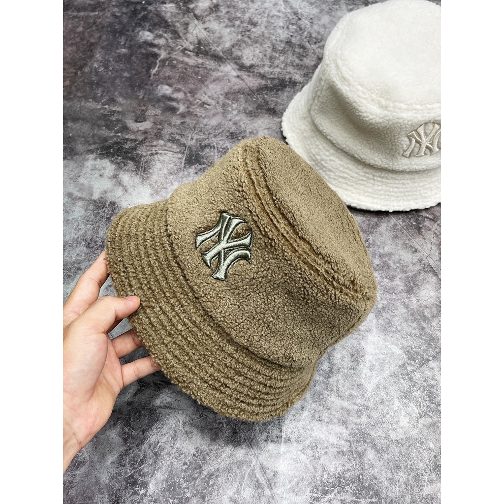 Mũ Bucket NY Vải Lông Cừu ⚡️ Hàng Xuất Xịn ⚡️ Thời Trang Siêu Đẹp