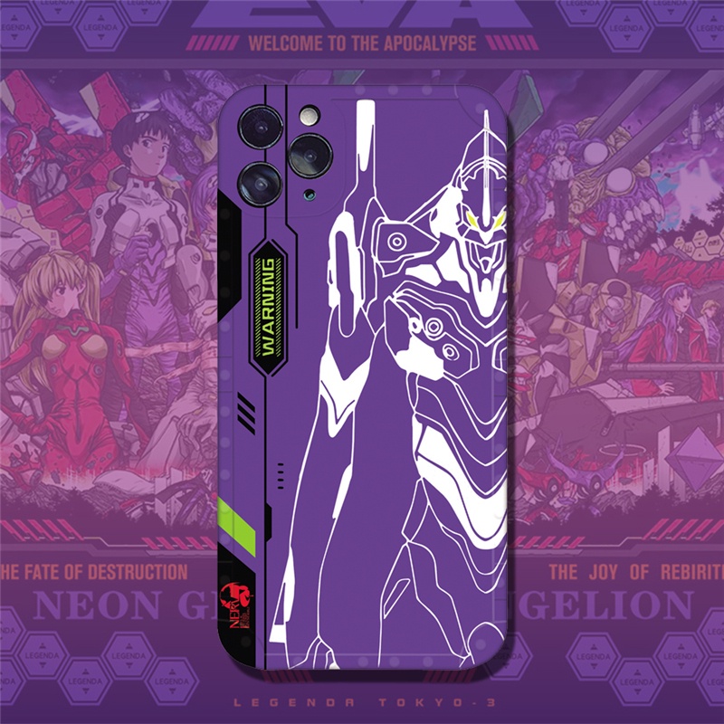 Ốp Lưng Cartoon Neon Genesis Evangelion EVA Case Iphone 12 Pro Max X Xs Xr 11 Pro 12 Mini 6 7 8 Plus Phone TPU Soft Casing