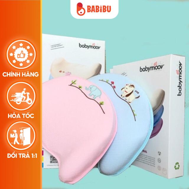 Gối Cao Su Non BabyMoov Chống Méo, Bẹt Đầu, Gối Cao Su Non Cao Cấp Cho Bé Babibu
