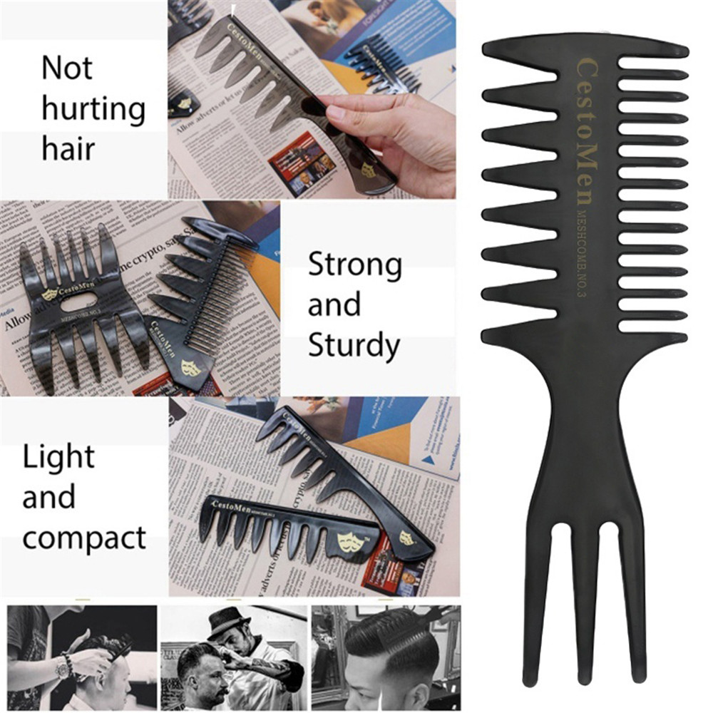 Lược Chải Tạo Kiểu Tóc Răng Rộng Bền Bỉ Cho Nam