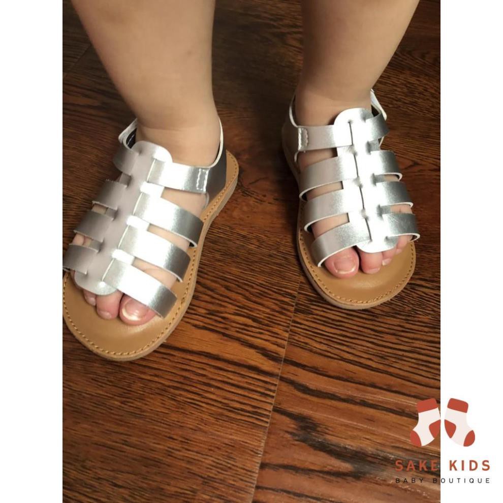 Dép bé gái - Giày sandal cho bé gái quai chéo da PU siêu mềm chắc chắn hàng chính hãng MG Baby đế cao su mềm V531