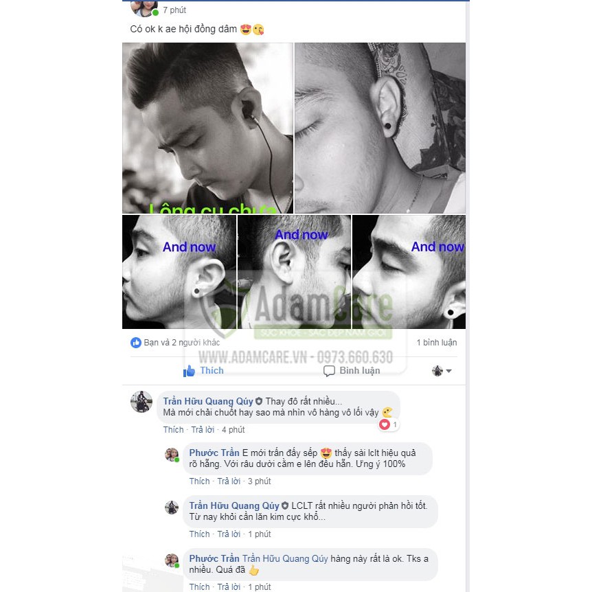 Bột LCLT hỗ trợ mọc râu tóc