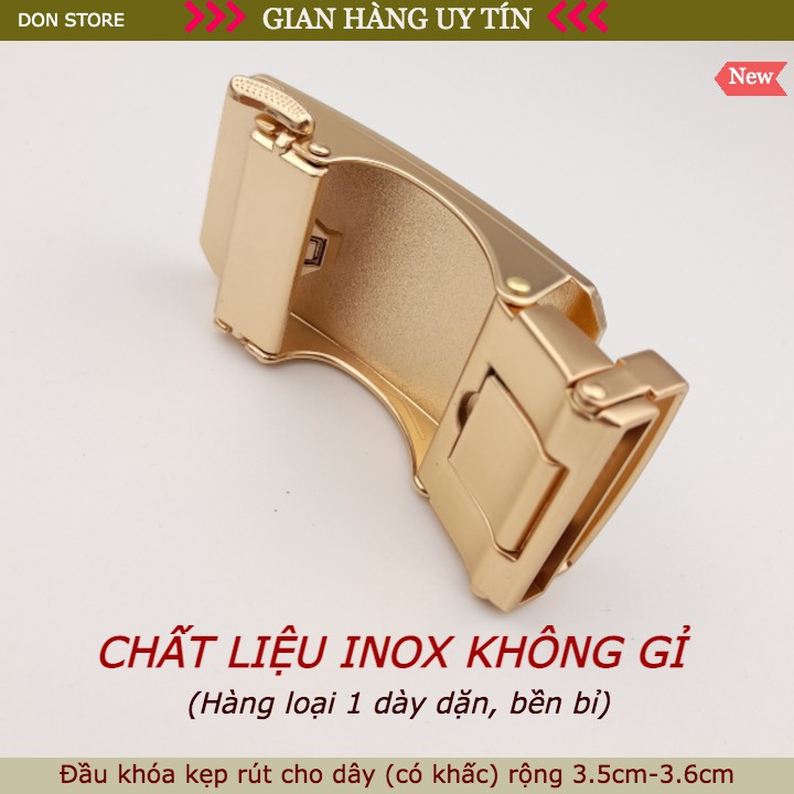 [Sỉ,Lẻ] Đầu Khóa Thắt Lưng Nam Thép Hợp Kim Mạ Crom Titan Cao Cấp Siêu Bền Đẹp (Cho dây khấc -Bán kèm dây)