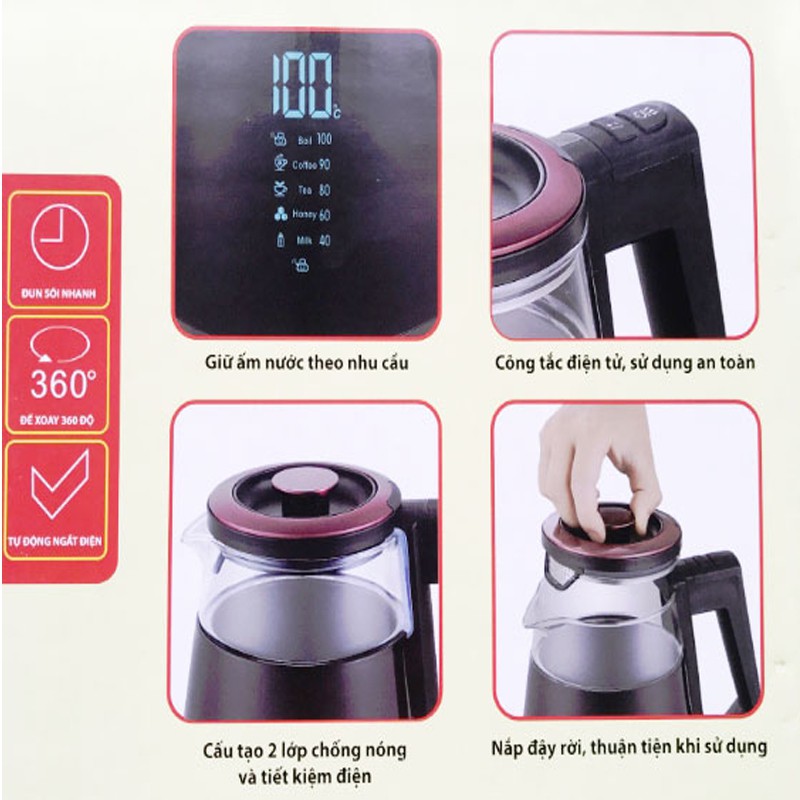 [CHÍNH HÃNG] Ấm siêu tốc điện tử GALI GL-0017G