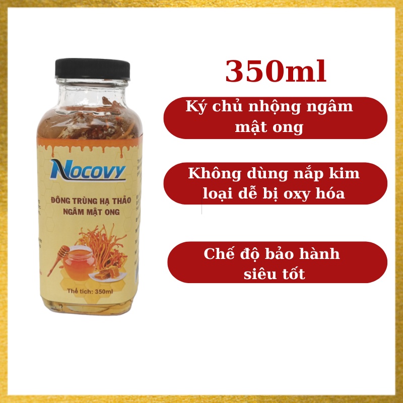 Đông trùng hạ thảo ngâm mật ong nguyên liệu từ nhộng tằm nguyên con và sợi thăng hoa cao cấp giúp đẹp da, phòng cúm