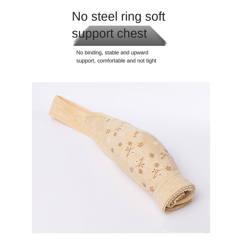 Áo ngực nữ cotton mềm cup lớn cài nút trước ngực không có vòng thép