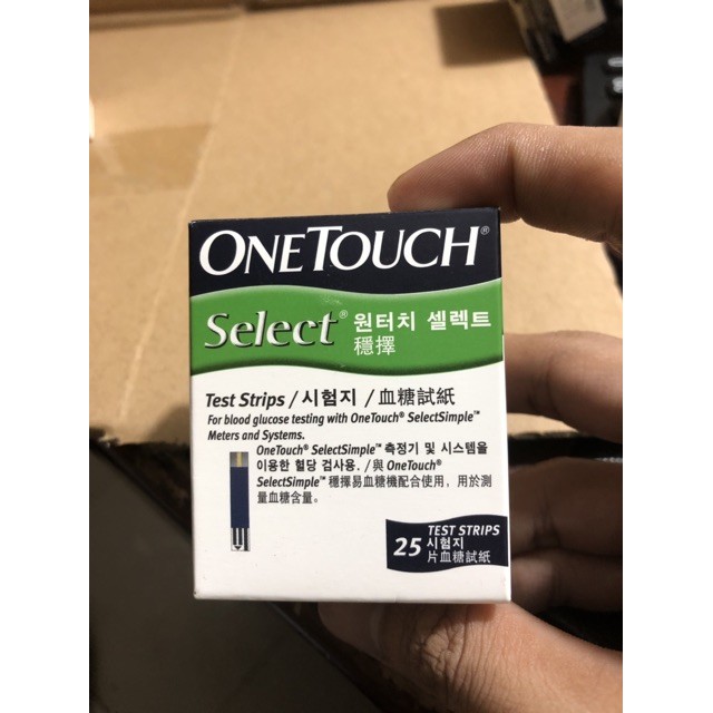 Que thử đường huyết one touch select hộp 25 que