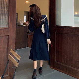Đầm tay dài phối ren (sẵn)