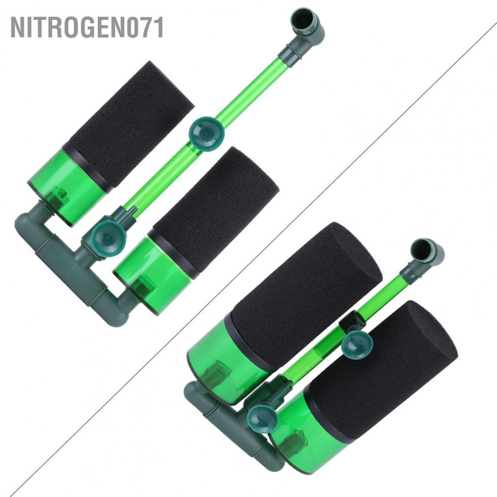 Nitrogen071 2 Types Aquarium Double Head Biochemical Sponge Foam Filter Fish Tank Equipment