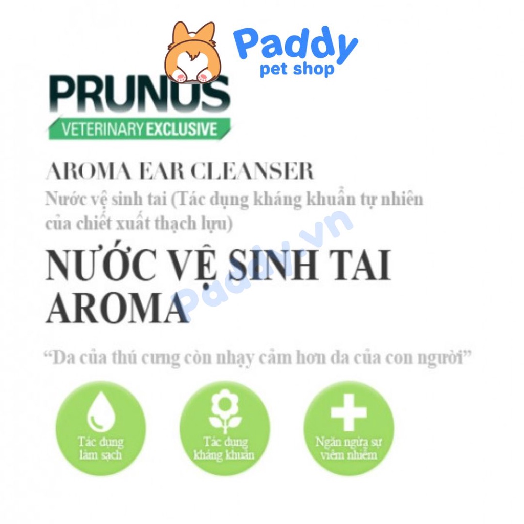 Vệ Sinh Tai Chó Mèo Prunus Aroma Ear Cleaner 120ml (Hàn Quốc)