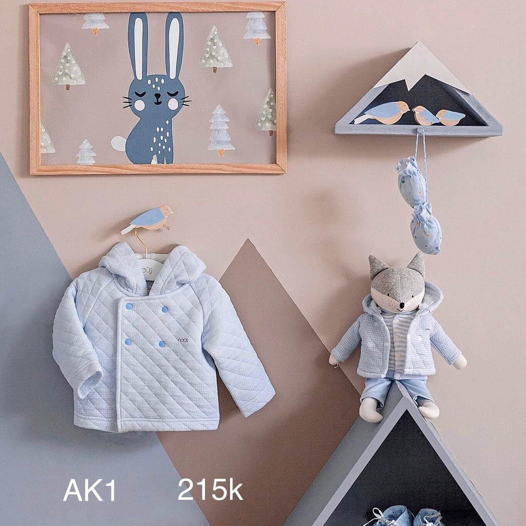 Nous áo khoác mũ gấu