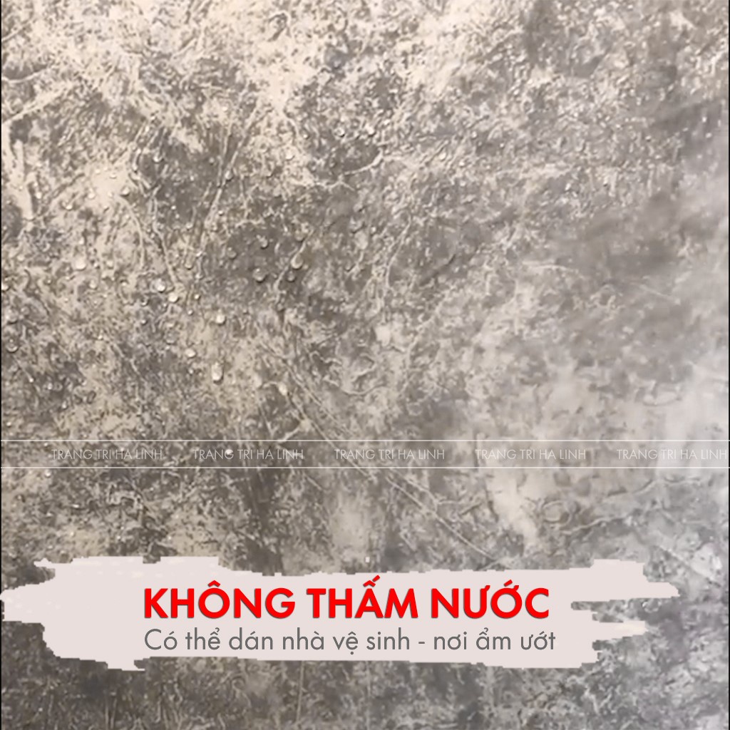 Giấy dán tường xi măng giả bê tông nhám chống thấm tốt cuộn 45cmx10m