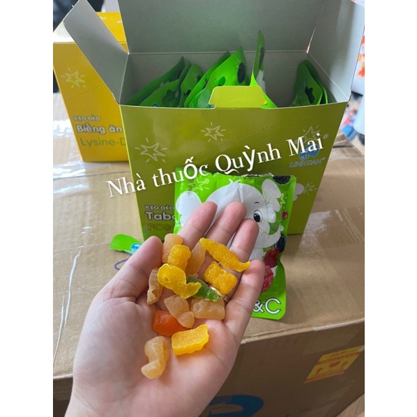 Kẹo dẻo bổ sung chất xơ Tabon VitA&C và Kẹo dẻo biếng ăn Lysin DHA cho bé hộp 10 gói