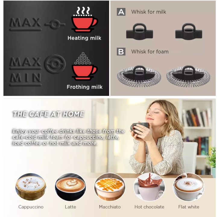 Máy đánh sữa tạo bọt nóng, lạnh, hâm nóng Chulux MMF-003 - Hàng Chính Hãng