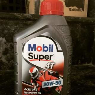 Nhớt xe số nhập khẩu mobil super 4t 800ml