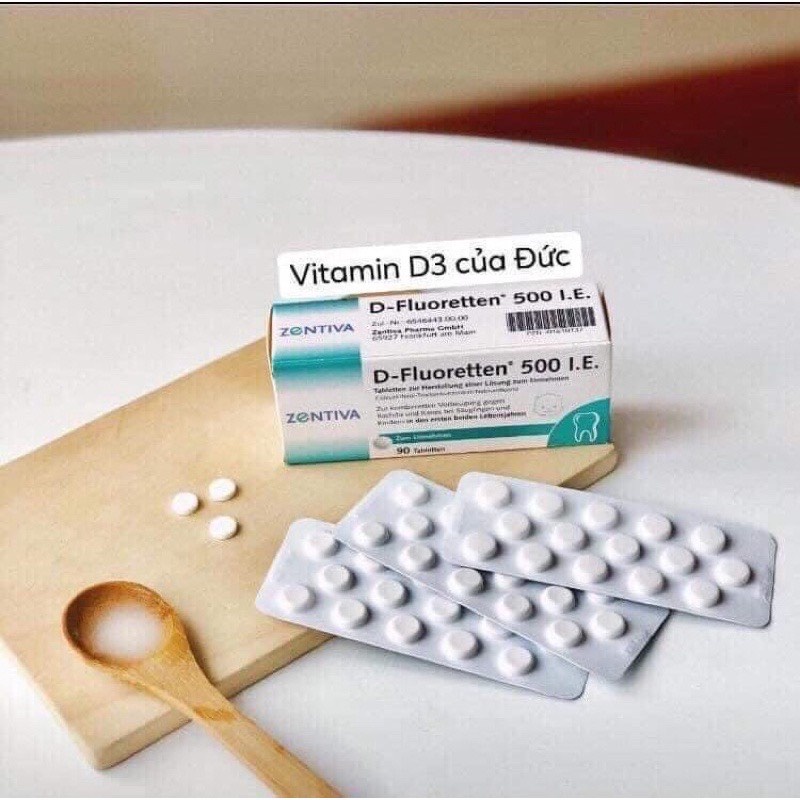 Đức - Viên ngậm bổ sung Vitamin D Fluoretten 500 I E và ngừa sâu răng cho trẻ nhỏ hiệu quả