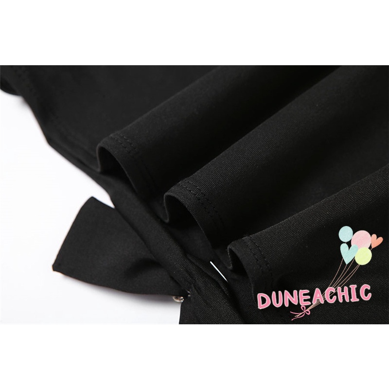 DUNEA Áo Ống Hở Vai Xếp Ly Thắt Nơ Quyến Rũ Cho Nữ