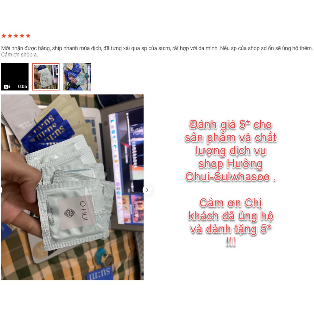 10 Gói tẩy da chết Ohui Clear Science Soft Peeling làm sạch tế bào chết dạng gel