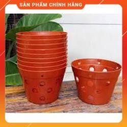 CHẬU NHỰA TRỒNG LAN GIẢ ĐẤT NUNG F25 BỘ 5 CHIẾC
