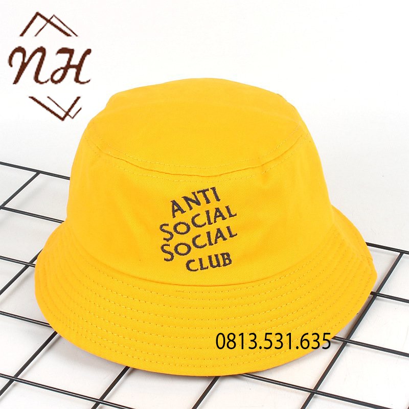 Mũ bucket Anti social social club ulzzang nam nữ đẹp - ẢNH THẬT - Mũ bucket hat M04