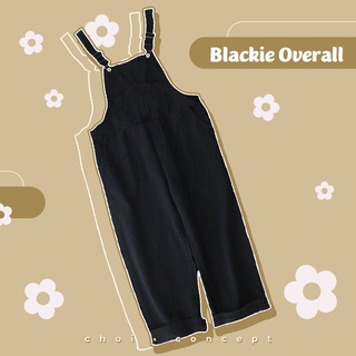 [YẾM] Quần yếm denim trơn đen: Blackie Overall
