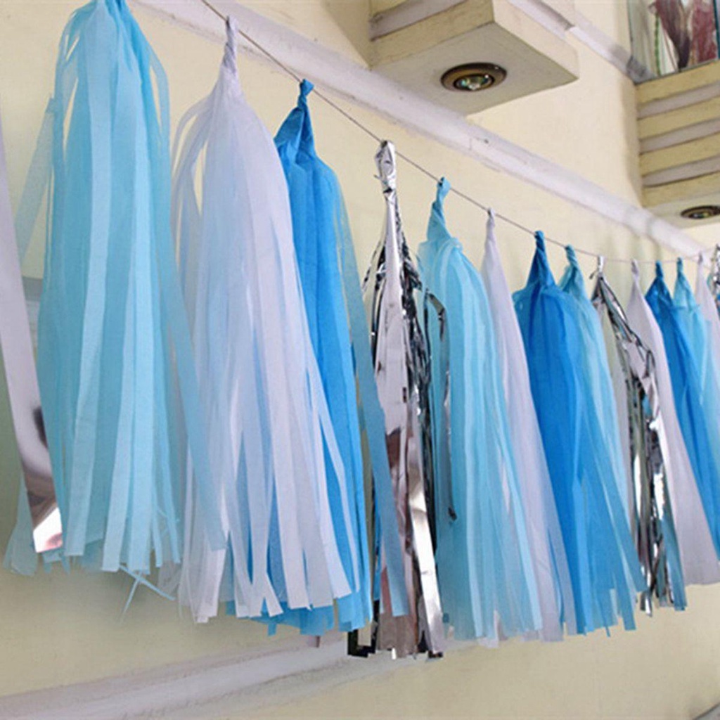 Vòng Hoa Tua Rua Nhiều Màu Sắc Dùng Trang Trí Tiệc Sinh Nhật DIY