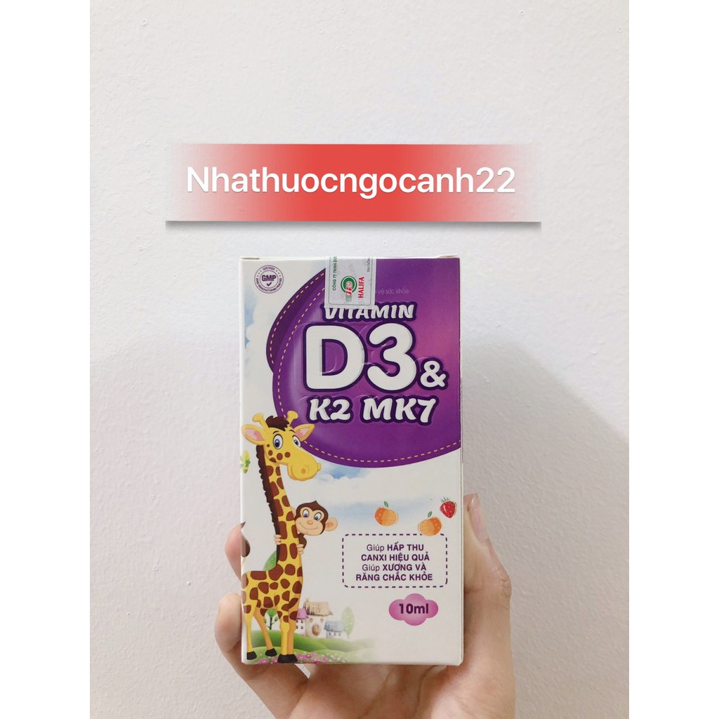 Vitamin D3 & K2 Mk7 nhỏ giọt (lọ 10ml)