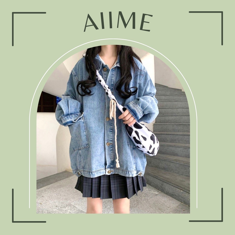 Áo khoác bò unisex freesize dưới 60kg/ Áo khoác nam nữ chất liệu denim phong cách Streetwear