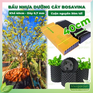 Bầu Nhựa Dưỡng Cây BoSaVina - Cuộn dài 50m, khổ cao 40cm - Ươm dưỡng cây trồng khỏe mạnh, lắp đặt dễ dàng, tiết kiệm
