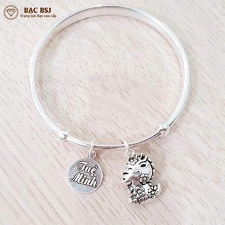 Lắc tay Bạc BSJ cho trẻ sơ sinh đến 3 tuổi bạc ta 999 - LTB009
