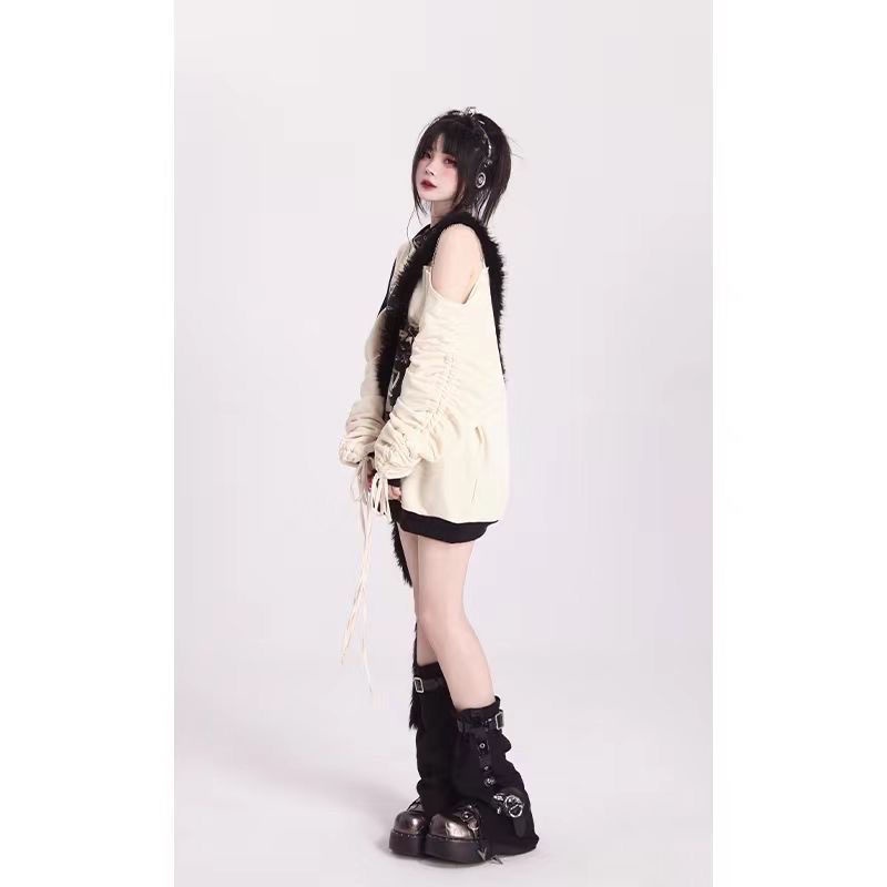 11shop97 không. Áo Sweater Tay Dài Dáng Rộng In Họa Tiết Kiểu Retro Mỹ Mùa Thu 27 Cho Nữ