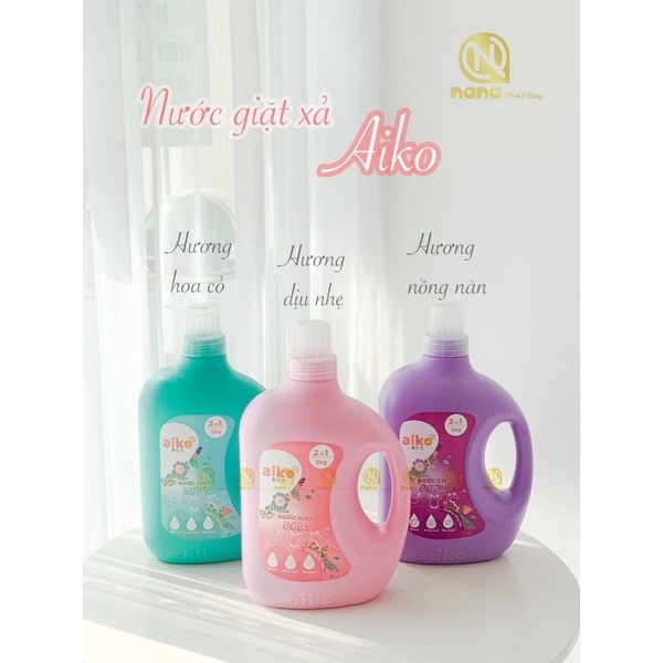 Aiko - NƯỚC GIẶT XẢ CHO BÉ 3 LÍT (mẫu mới)