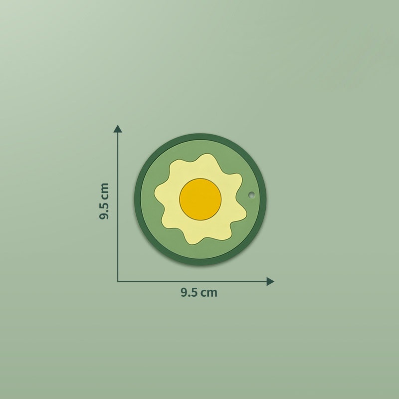 Miếng Lót Bàn Ăn Cách Nhiệt Chống Thấm Nước Họa Tiết Trứng Ốp La Dễ Thương
